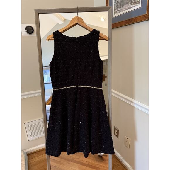 Vince Camuto Black Tweed Sleeveless Fit & Flare Dress Women’s Size 10 - Picture 5 of 5
